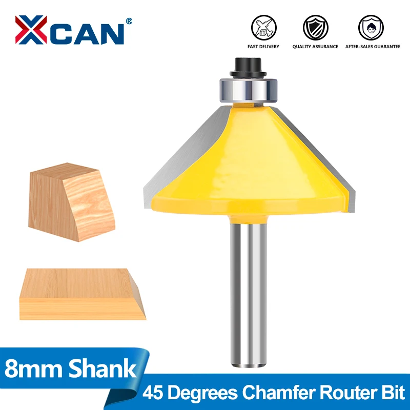 XCAN 1pc 8mm Shank Bevel Edging Router Bit 45 Degree Chamfer Milling Cutter Wood Tungsten Carbide End Mill For Wood Bit
XCAN 1pc 8mm Shank Bevel Edging Router Bit 45 Degree Chamfer Milling Cutter Wood Tungsten Carbide End Mill For Wood Bit