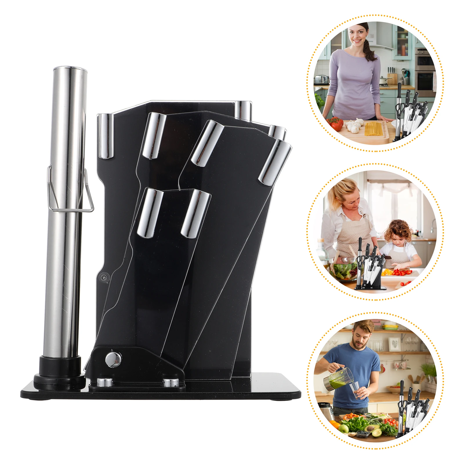 Knife Holder Rack Storage Shelves Desktop Container Multiple Slots Acrylic Stainless Steel Tool ganizer
Knife Holder Rack Storage Shelves Desktop Container Multiple Slots Acrylic Stainless Steel Tool ganizer
