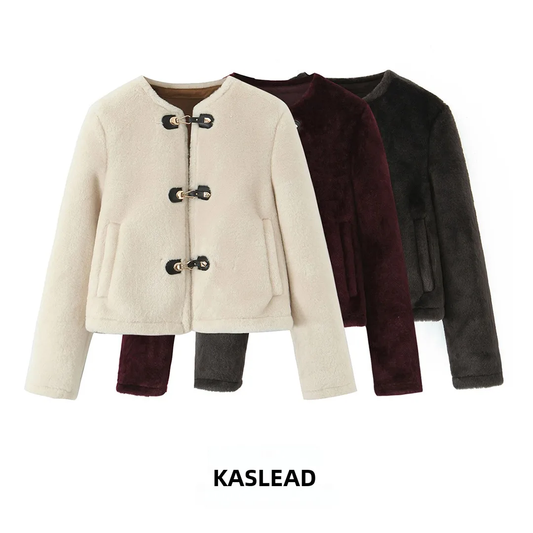 Faionable Double-Sided Jaet Coat for Women with Rope Bule KASLEAD New Sle European Sle Long Sve round Ne Polye...
Faionable Double-Sided Jaet Coat for Women with Rope Bule KASLEAD New Sle European Sle Long Sve round Ne Polye...