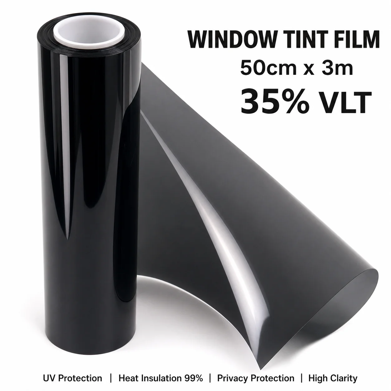 50cmX300cm 35% VLT Daily Drive Smoke Auto Glass Window Tint Film Self Adhesive Solar Control Roll Sun SUV Scratch Heat Proof DIY
50cmX300cm 35% VLT Daily Drive Smoke Auto Glass Window Tint Film Self Adhesive Solar Control Roll Sun SUV Scratch Heat Proof DIY
