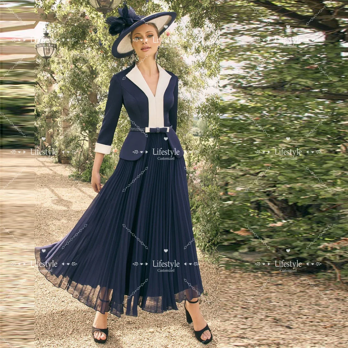 Customized V-neck Navy White Elegant Women Evening Dresses Bow Belt Beaded Formal Occasion Prom Dress A-line Party Gown
Customized V-neck Navy White Elegant Women Evening Dresses Bow Belt Beaded Formal Occasion Prom Dress A-line Party Gown