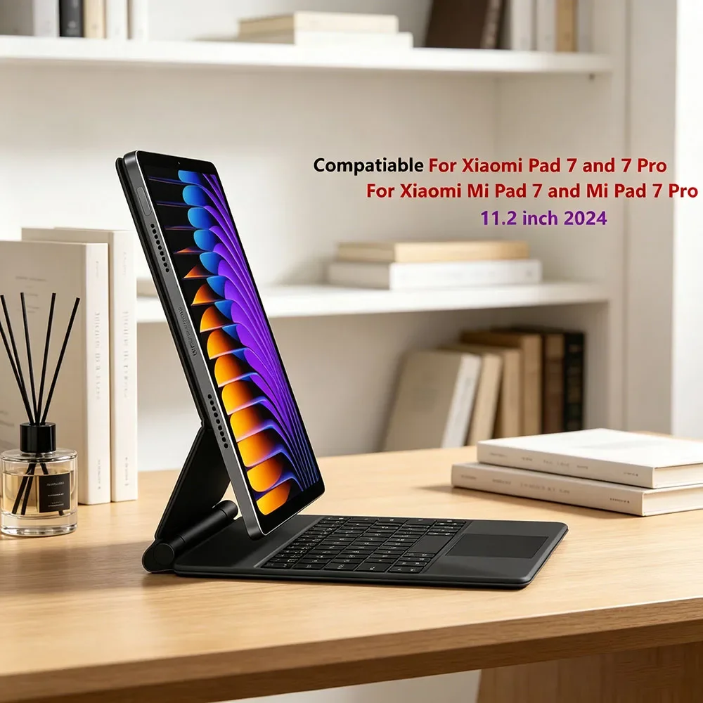Stylish Magic Keyboard Folio Smart Case For Xiaomi Pad 7 2024 Mi Pad 7 Pro 11.2 Inch Pad 8 Spanish German Keyboard Cover