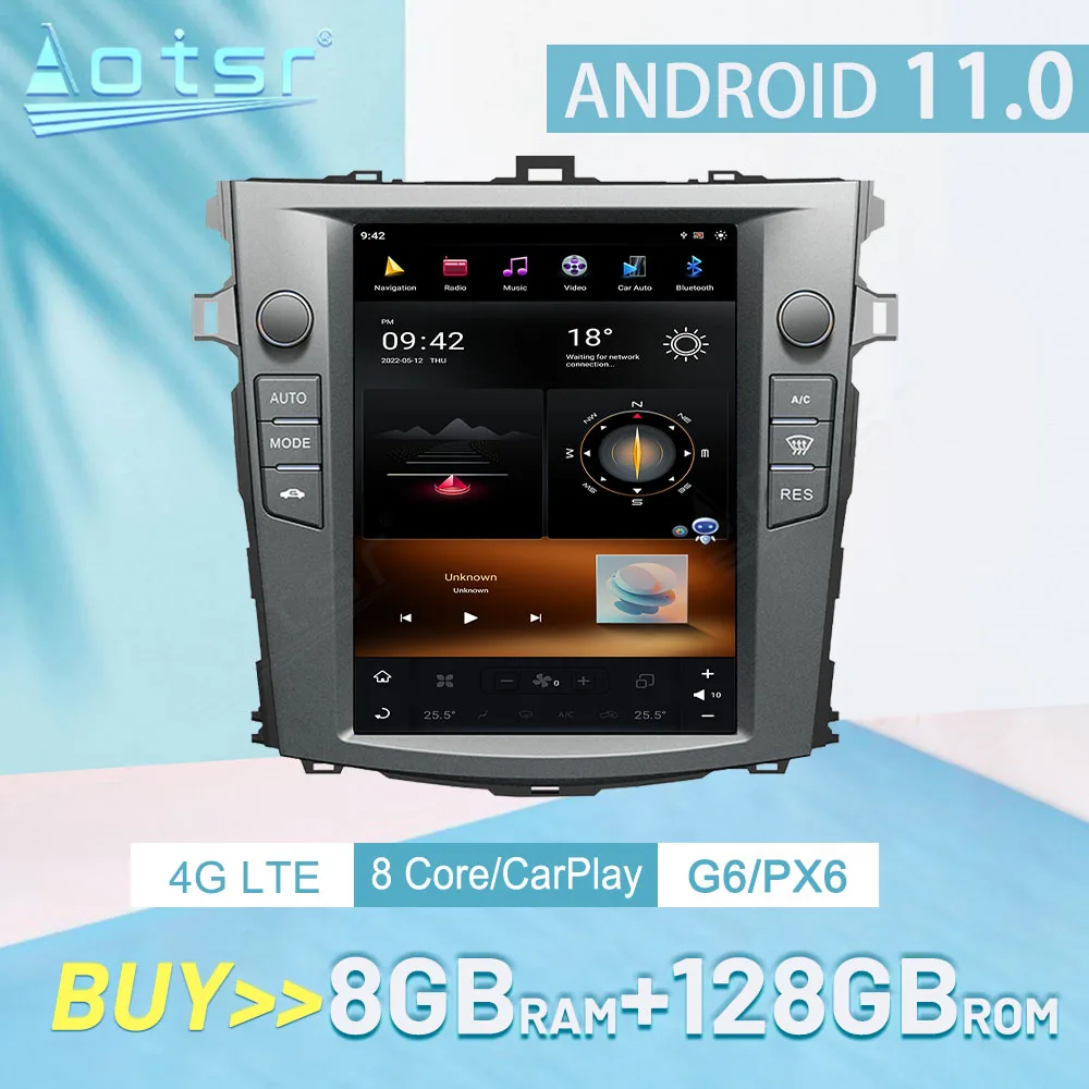 Android 11 128G для Toyota Corolla 2007-2013 Carplay DSP автомобильное Стерео Радио мультимедийный плеер головное устройство GPS-навигация Авто Аудио
Android 11 128G для Toyota Corolla 2007-2013 Carplay DSP автомобильное Стерео Радио мультимедийный плеер головное устройство GPS-навигация Авто Аудио