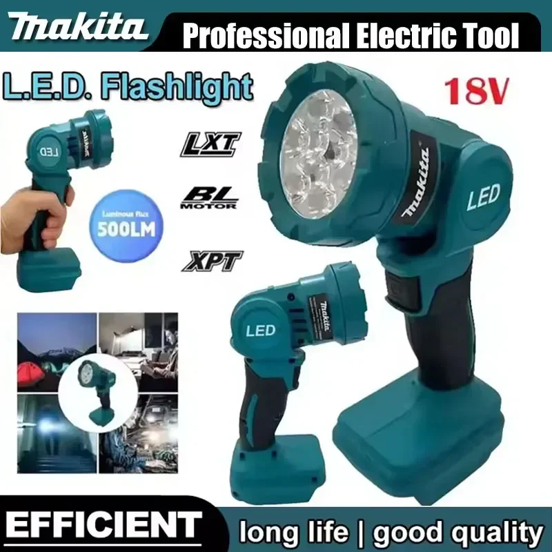 Аккумуляторный светодиодный фонарь Makita, ручной прожектор для улицы, перезаряжаемый фонарь, рабочий светильник для стройплощадки, для аккумуляторов 18В
Аккумуляторный светодиодный фонарь Makita, ручной прожектор для улицы, перезаряжаемый фонарь, рабочий светильник для стройплощадки, для аккумуляторов 18В