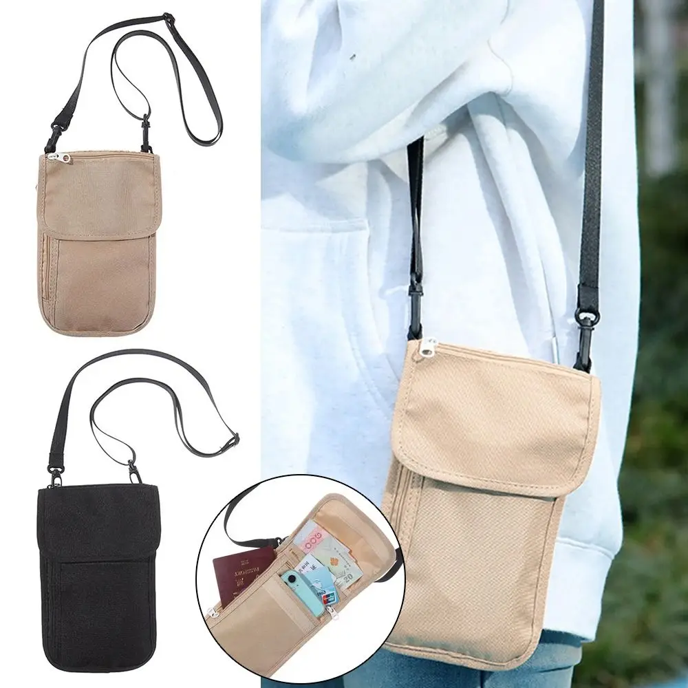 Khaiki Black Hanging Passport Bag Nylon Waterproof Personal Certificate Bag Multi-function Adjustable Belt Ticket Holder Unisex
Khaiki Black Hanging Passport Bag Nylon Waterproof Personal Certificate Bag Multi-function Adjustable Belt Ticket Holder Unisex