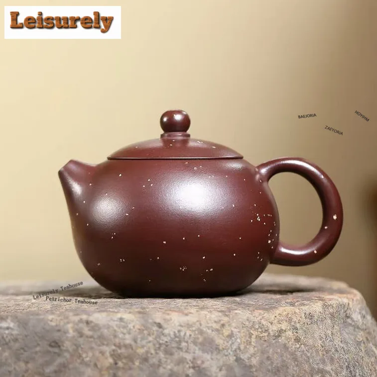 300ml Ancient Yixing Purple Clay Teapots Handmade Xishi Pot Raw Ore Mud Tea Brewing Kettle Chinese Zisha Tea Set Drinkware Gifts
300ml Ancient Yixing Purple Clay Teapots Handmade Xishi Pot Raw Ore Mud Tea Brewing Kettle Chinese Zisha Tea Set Drinkware Gifts