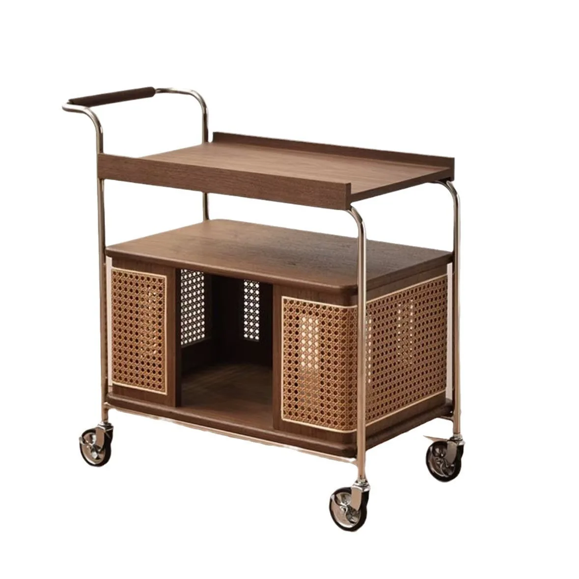 Hotel movable solid wood dining car, sofa side, living room storage, coffee table, small can brake high-end wine
Hotel movable solid wood dining car, sofa side, living room storage, coffee table, small can brake high-end wine