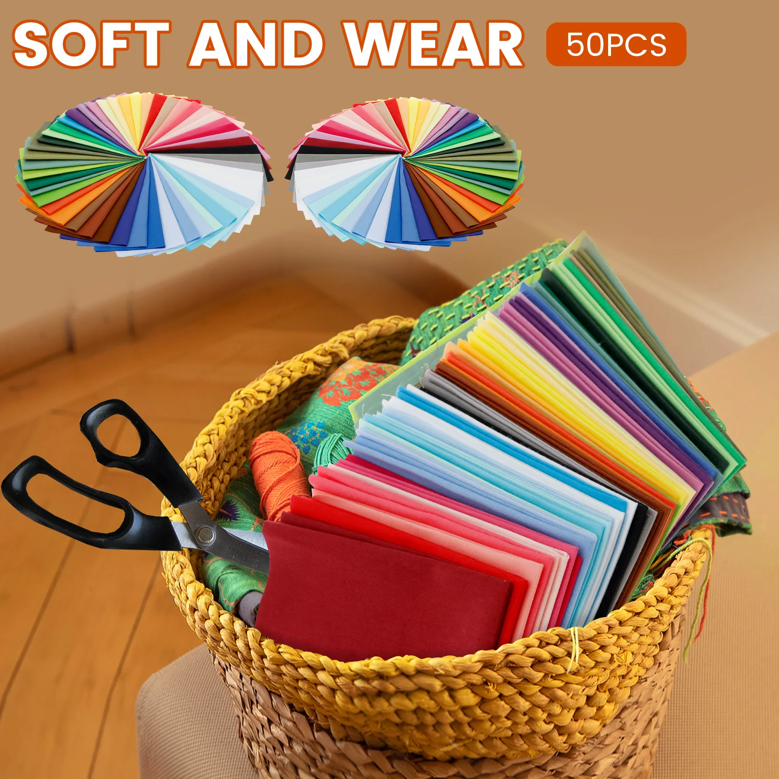 50Pcs Cotton Fabric Squares Fabric Bundles Vibrant Color Cotton Cloth Patchwork Scrap for DIY Craft Quilting and Sewing
50Pcs Cotton Fabric Squares Fabric Bundles Vibrant Color Cotton Cloth Patchwork Scrap for DIY Craft Quilting and Sewing