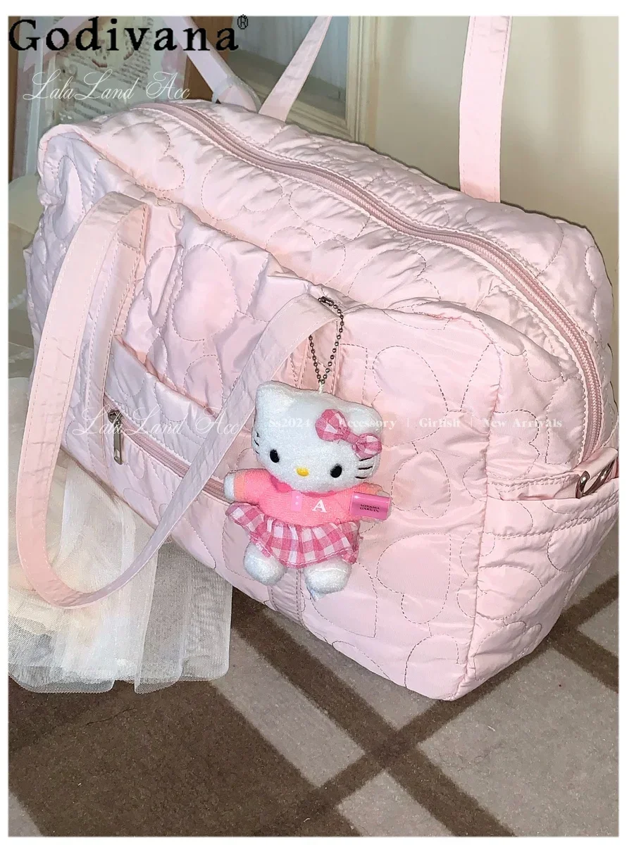 Original Ins Wind Multi-functional Love Storage Bag Luggage Add-on Bag Lightweight Large-capacity Travel Bag Pink Shoulder Bags
Original Ins Wind Multi-functional Love Storage Bag Luggage Add-on Bag Lightweight Large-capacity Travel Bag Pink Shoulder Bags