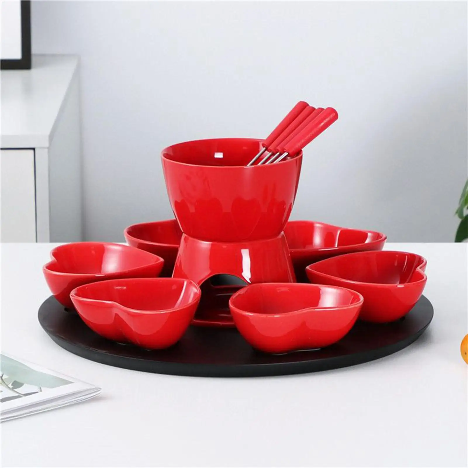 Керамическая кружка для плавления шоколада, набор подогрева фондю с вилками, согревающая кружка для горячего шоколада для свидания, ночной вечеринки, семейного сбора
Керамическая кружка для плавления шоколада, набор подогрева фондю с вилками, согревающая кружка для горячего шоколада для свидания, ночной вечеринки, семейного сбора