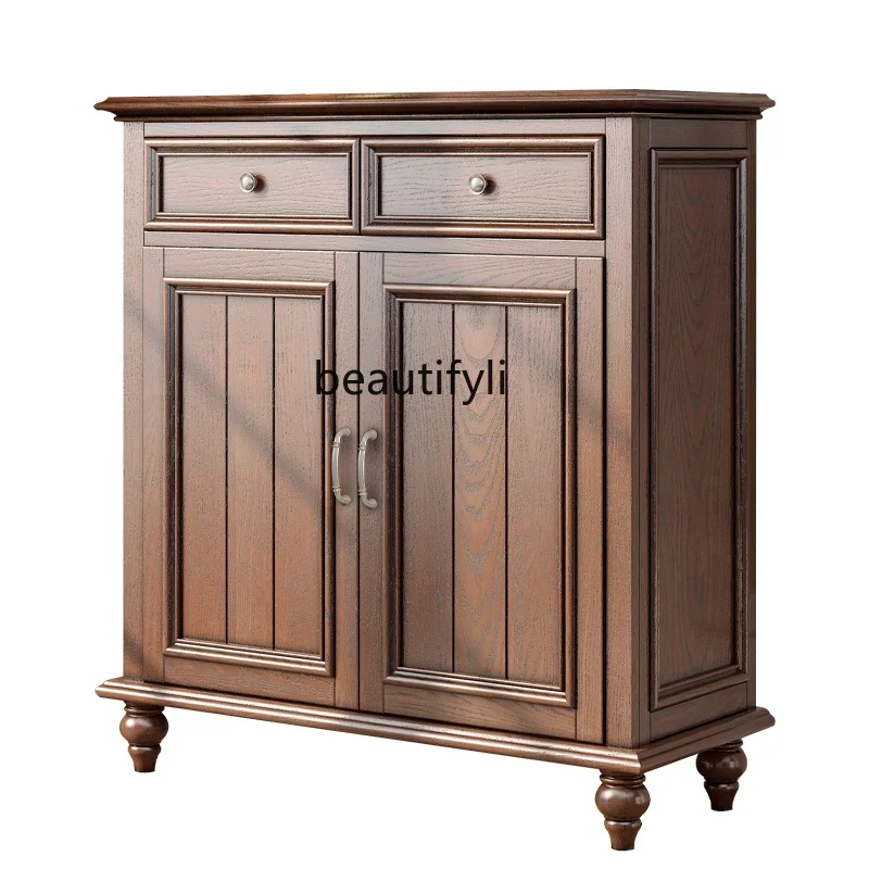 yh American-Style Solid Wood Shoe Cabinet Entrance Living Room Entrance Cabinet Two-Door Retro Distressed Porch Cabinet Simple
yh American-Style Solid Wood Shoe Cabinet Entrance Living Room Entrance Cabinet Two-Door Retro Distressed Porch Cabinet Simple
