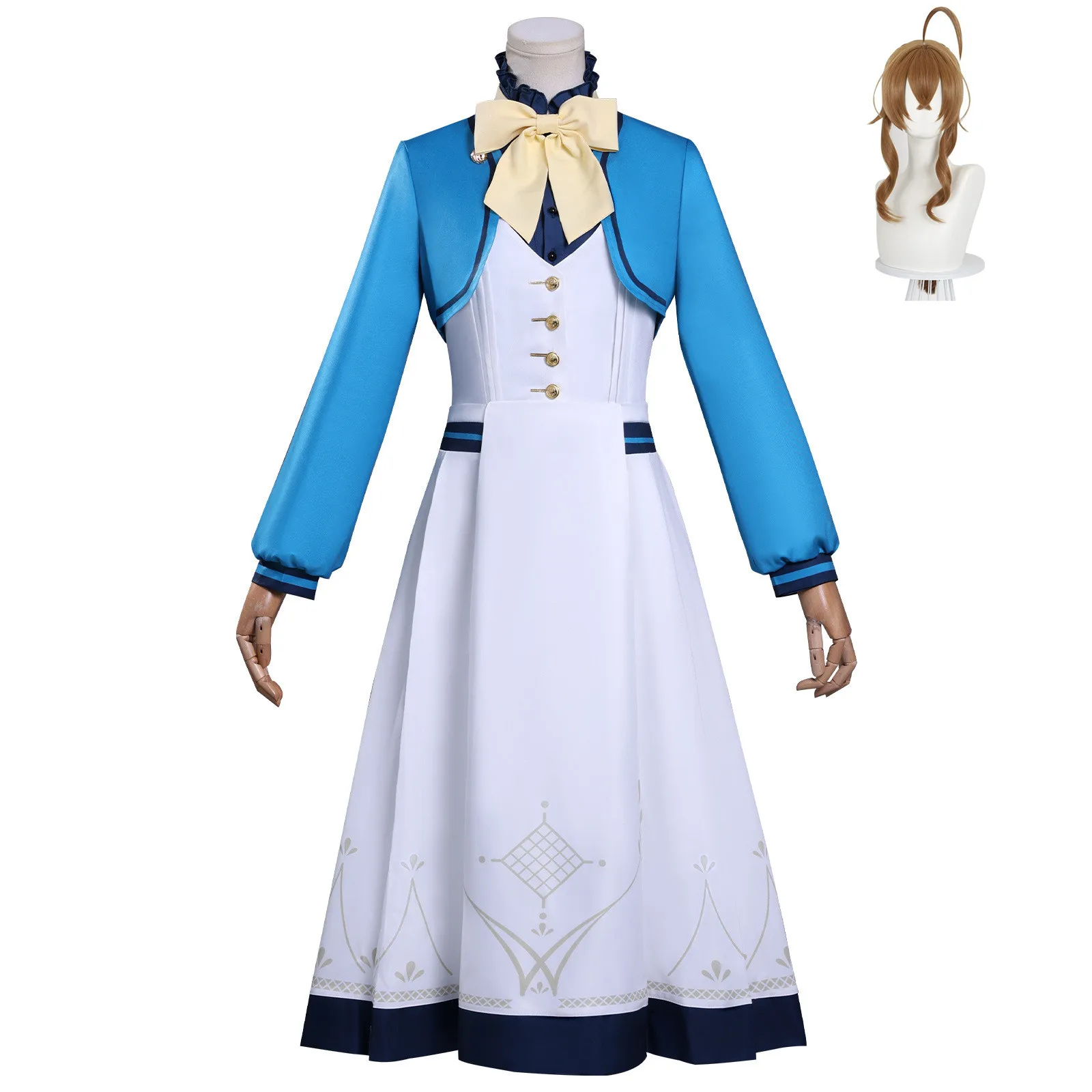 Witch Monica Cosplay Costume Anime Women's Girl College Uniform White Dress with Wig Halloween Uniform Set
Witch Monica Cosplay Costume Anime Women's Girl College Uniform White Dress with Wig Halloween Uniform Set