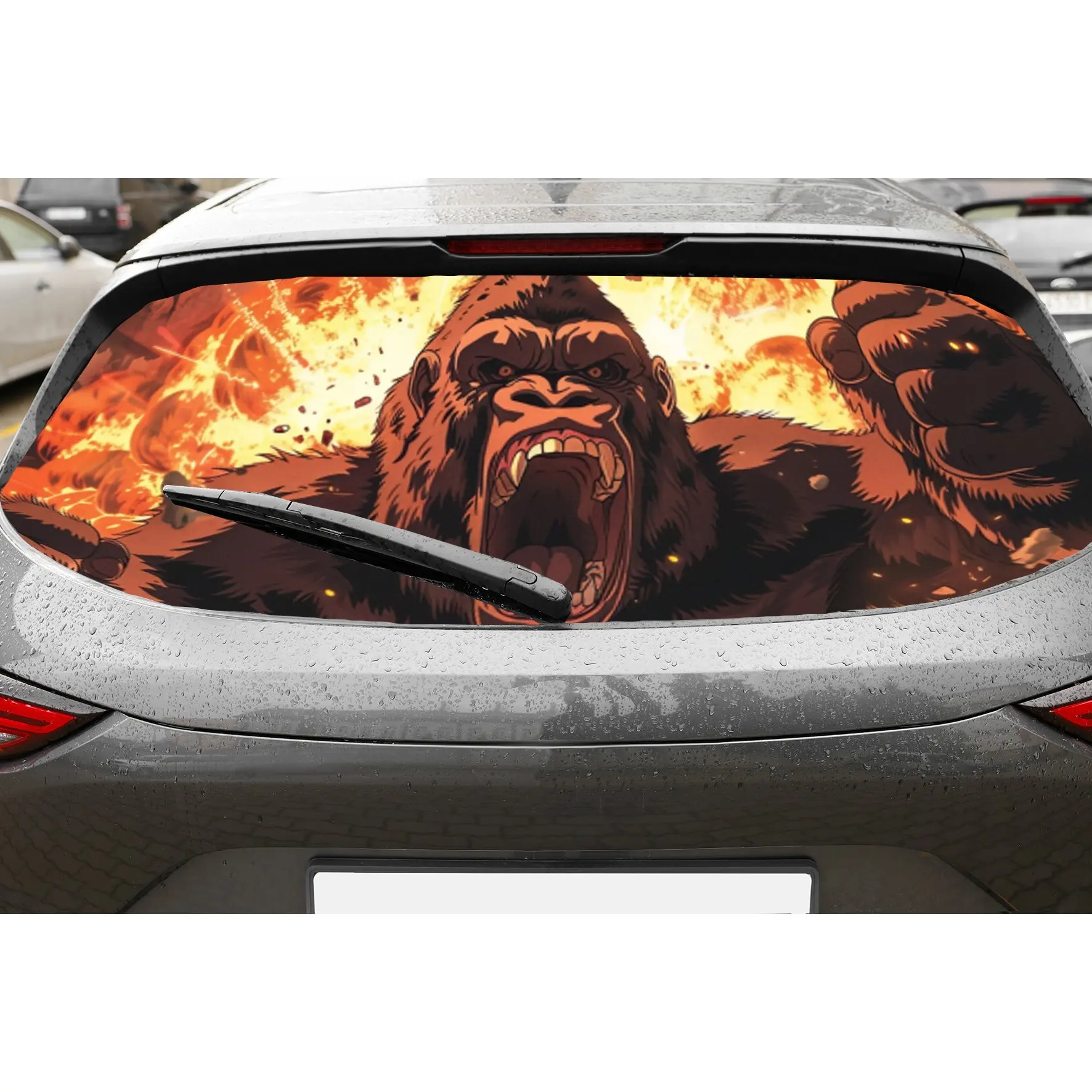 Angry Explosion Flame Gorilla Print Наклейка на заднее лобовое стекло автомобиля Окно грузовика Прозрачная перфорированная виниловая наклейка на заднее окно
Angry Explosion Flame Gorilla Print Наклейка на заднее лобовое стекло автомобиля Окно грузовика Прозрачная перфорированная виниловая наклейка на заднее окно