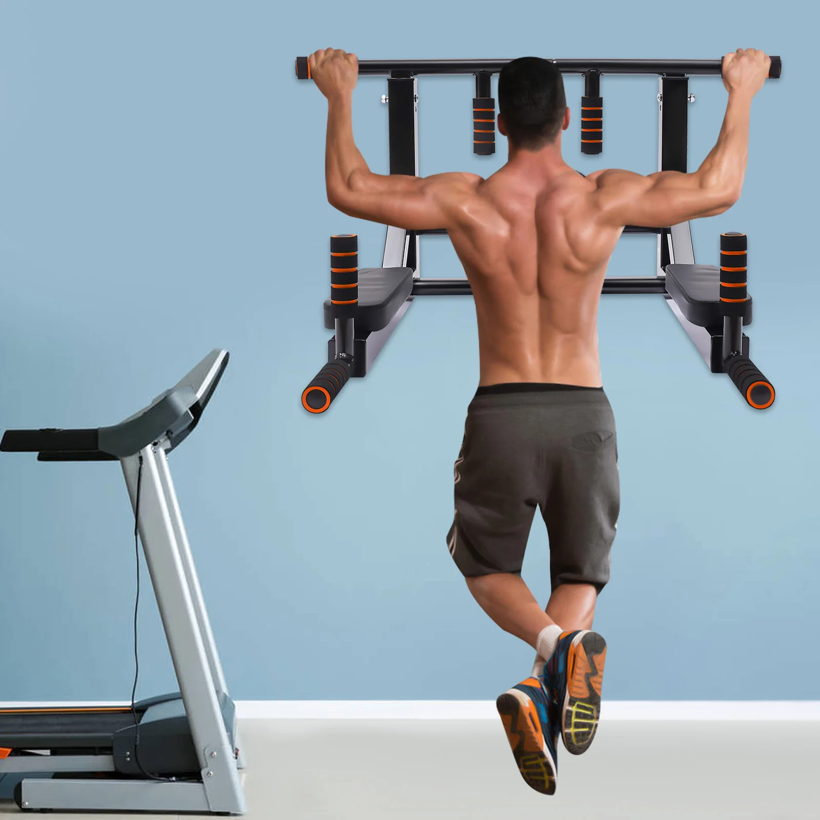 Wall Mounted Pull Up Bar Chin Up bar Multifunctional Dip Station for Indoor Gym Workout Training Equipment Fitness Dip Stand
Wall Mounted Pull Up Bar Chin Up bar Multifunctional Dip Station for Indoor Gym Workout Training Equipment Fitness Dip Stand