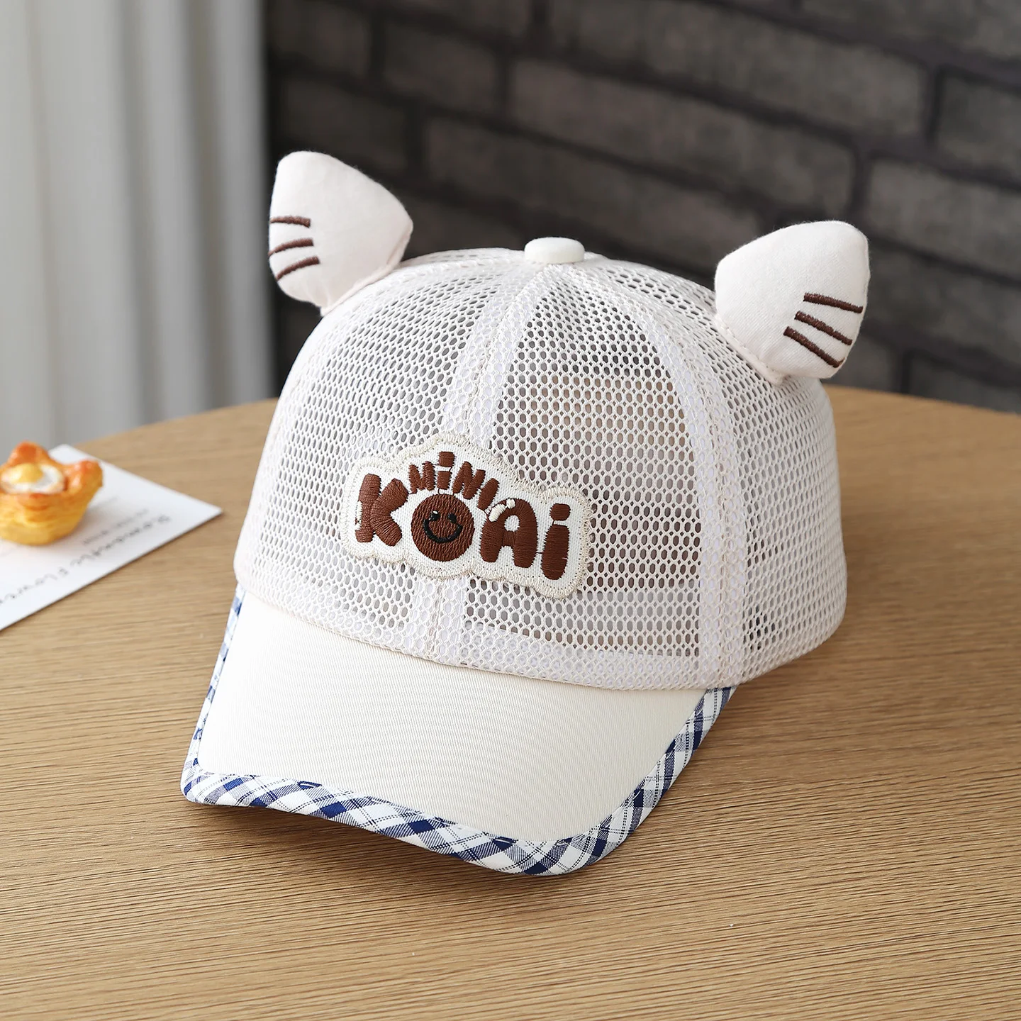 Children's Hat - Summer Lightweight Breathable Full-Net Embroidery Koai Expression Brimmed Patchwork Checkered Sun Hat
Children's Hat - Summer Lightweight Breathable Full-Net Embroidery Koai Expression Brimmed Patchwork Checkered Sun Hat