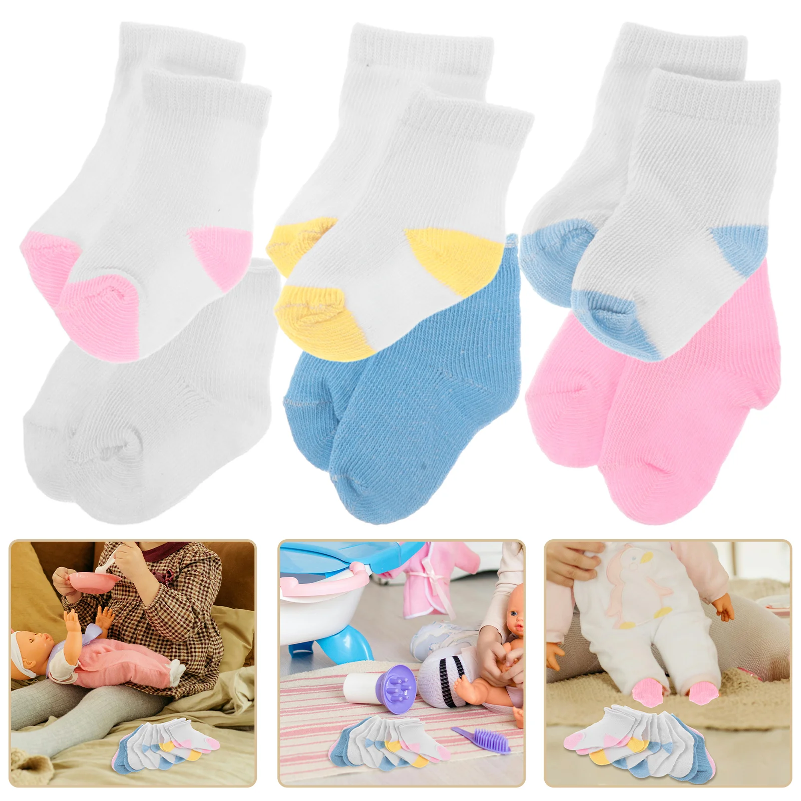 6 Pairs Socks Dolls for Girls Dress up Accessories Clothes Clothing Short Toy Pretend Play Child
6 Pairs Socks Dolls for Girls Dress up Accessories Clothes Clothing Short Toy Pretend Play Child