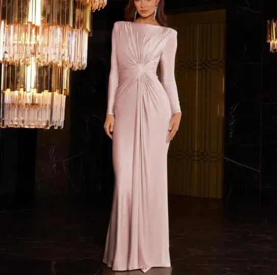Elegant Women Dresses Summer New Fashion Temperament Slimming Round Neck Long Sleeve Dress Hot Selling Women's Evening Dresses
Elegant Women Dresses Summer New Fashion Temperament Slimming Round Neck Long Sleeve Dress Hot Selling Women's Evening Dresses