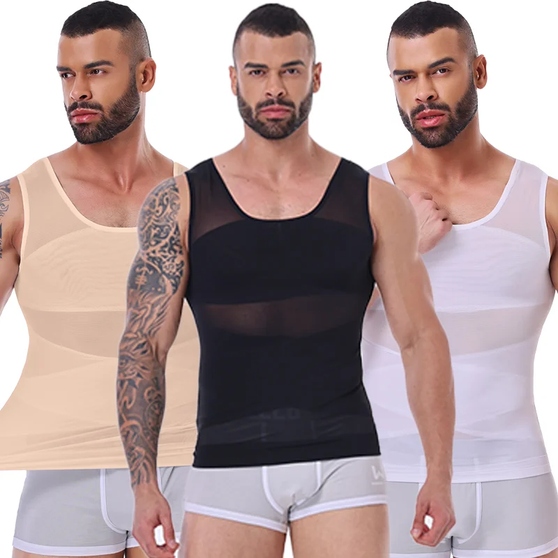 Men Cross Mesh Compression Shirts Shapewear Chest Abdomen Control Body Shaper Slimming Undershirt Workout Vest Tank Top
Men Cross Mesh Compression Shirts Shapewear Chest Abdomen Control Body Shaper Slimming Undershirt Workout Vest Tank Top