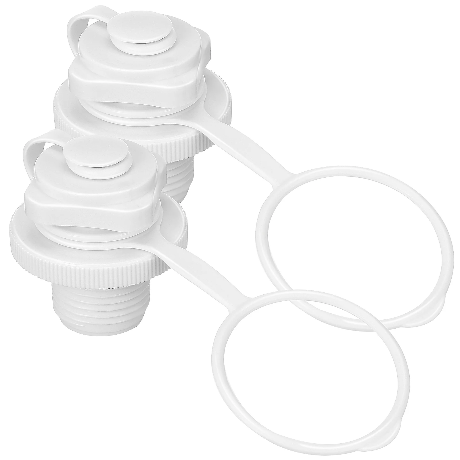 2pcs Inflatable Boat Air Valves Spiral Air Plugs Quick Inflate Valve Adapter For Kayak Raft Replacement Boston Valve Universal