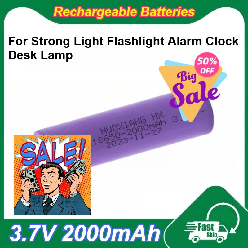 18650 Rechargeable 3.7V 2000mAh Lithium Battery with USB Charger for Strong Light Flashlight Alarm Clock Desk Lamp Batteries
18650 Rechargeable 3.7V 2000mAh Lithium Battery with USB Charger for Strong Light Flashlight Alarm Clock Desk Lamp Batteries