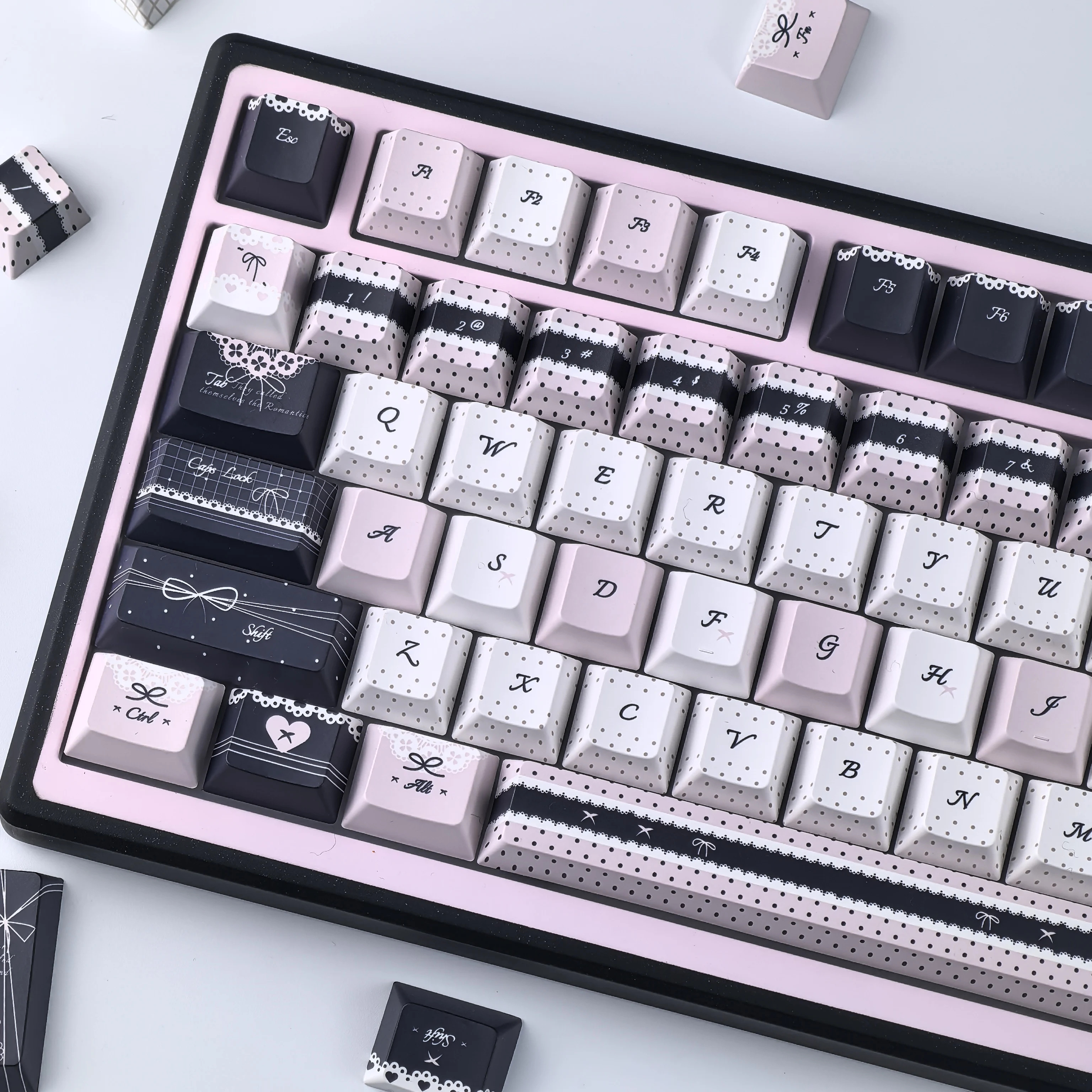 Lolita Style Keycaps Pbt Moa Cherry Cute 키보드 키캡 Blue Pink Black Aula F75 Customized For Alice Layout Keyboard Keycap
Lolita Style Keycaps Pbt Moa Cherry Cute 키보드 키캡 Blue Pink Black Aula F75 Customized For Alice Layout Keyboard Keycap
