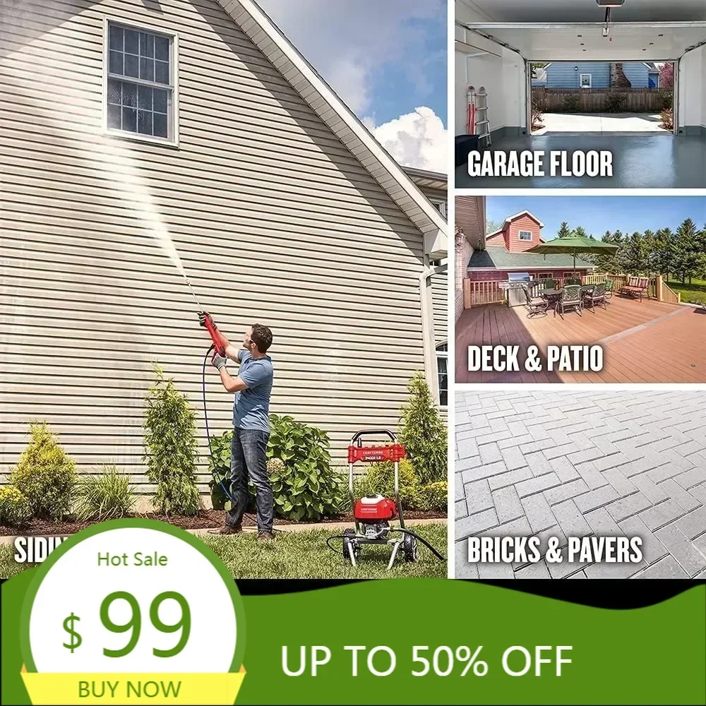 "Электромойка высокого давления, холодная вода, 2400 фунтов на квадратный дюйм, 1,1 галлона в минуту, проводная cmepw2400"
"Электромойка высокого давления, холодная вода, 2400 фунтов на квадратный дюйм, 1,1 галлона в минуту, проводная cmepw2400"