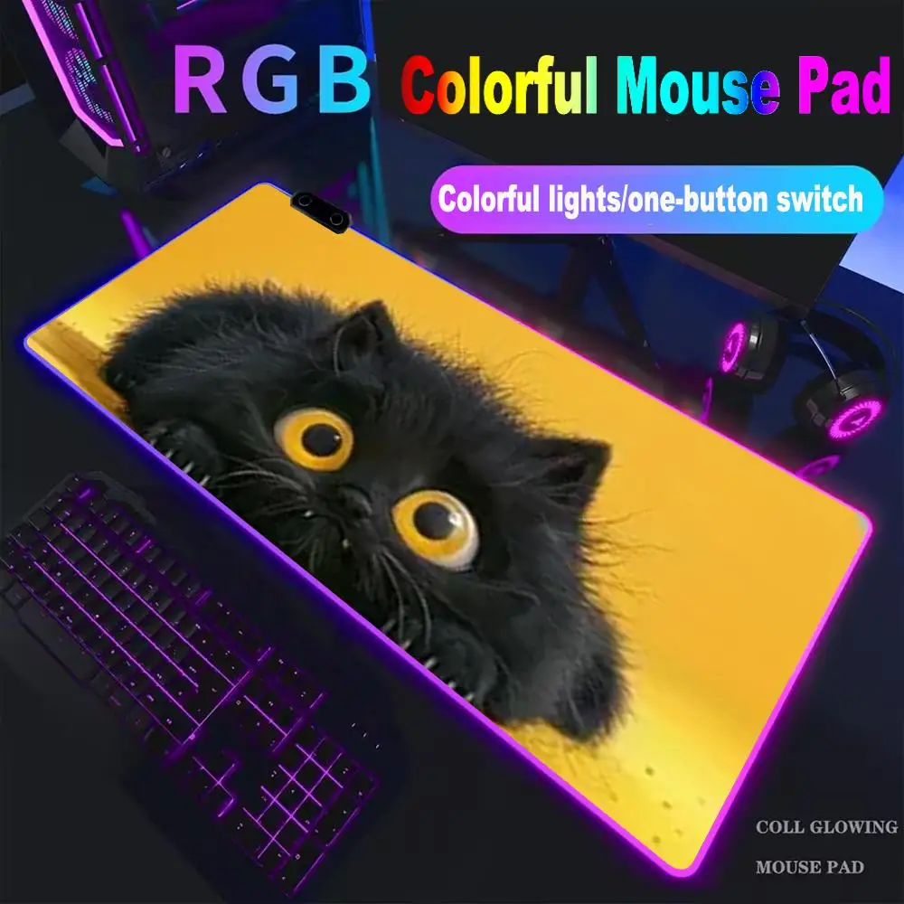 Cute black cat Mouse Pad High-end E-sports Mouse Pad Mouse Pad RGB Mouse Pad LED Pc Large Student Writing Pad Gamer Luminous
Cute black cat Mouse Pad High-end E-sports Mouse Pad Mouse Pad RGB Mouse Pad LED Pc Large Student Writing Pad Gamer Luminous