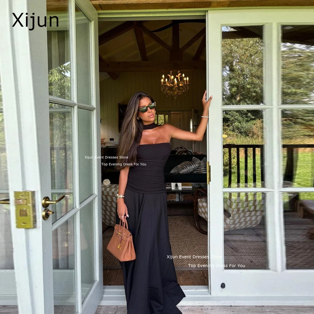 Xijun Elegant Black Long Evening Dresses Crepe Sleeveless Formal Occasion Prom Dresses Simple Birthday Party Gowns 2025 Women
Xijun Elegant Black Long Evening Dresses Crepe Sleeveless Formal Occasion Prom Dresses Simple Birthday Party Gowns 2025 Women