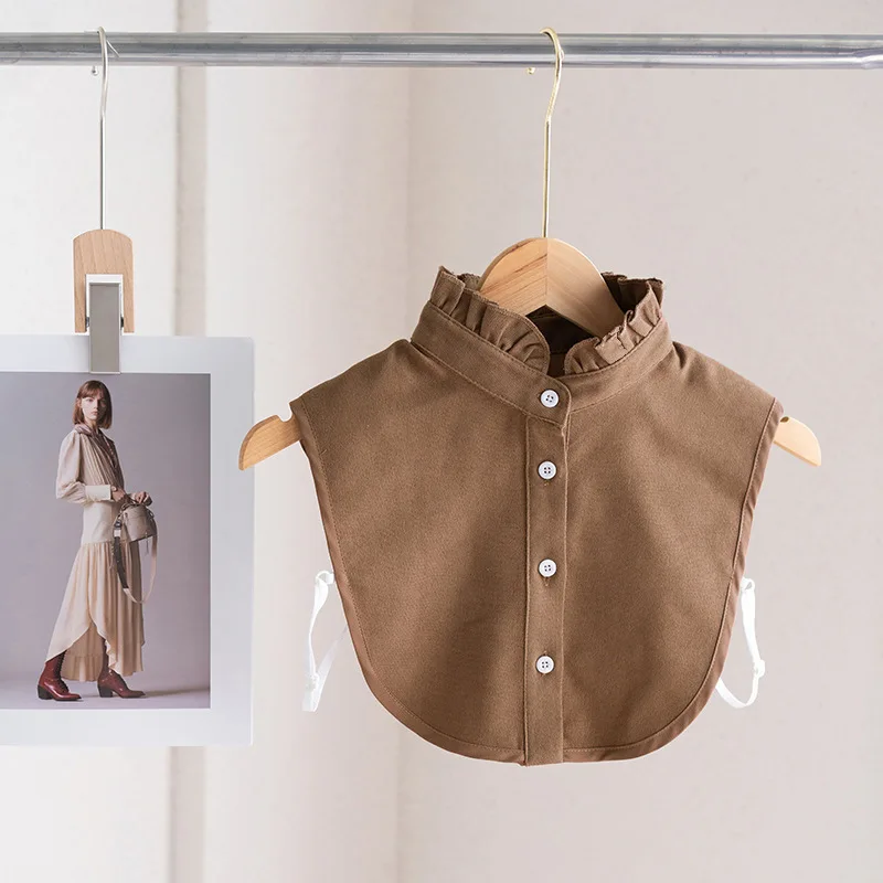 Fake Collar Front Tie Lapel Blouse Detachable Collar Fake Women Vintage Ruffles Buttons Ladies False Blouse Collar Half Shirt
Fake Collar Front Tie Lapel Blouse Detachable Collar Fake Women Vintage Ruffles Buttons Ladies False Blouse Collar Half Shirt
