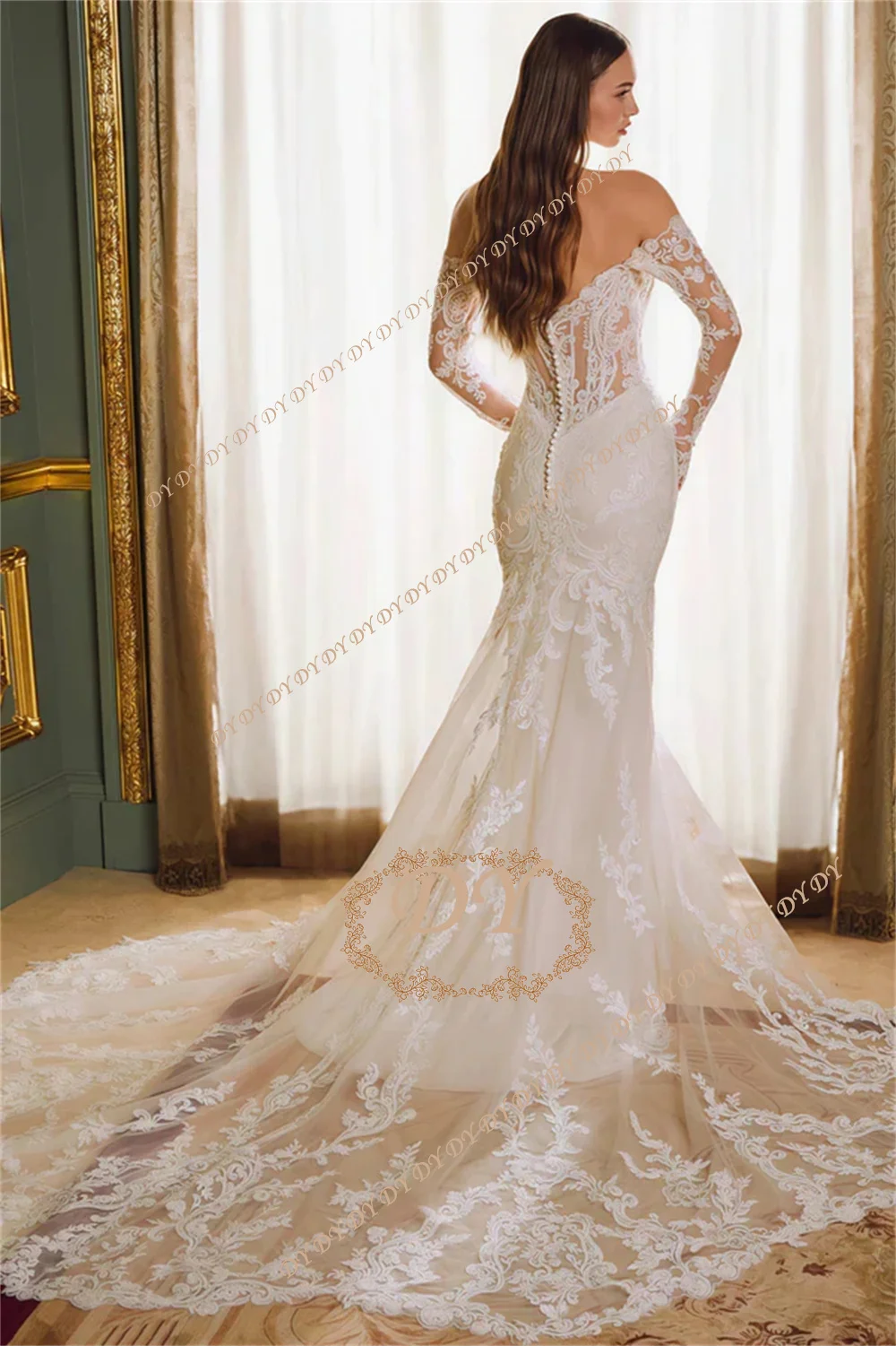 DY Customized Long Sleeve Lace Appliques Wedding Dress Mermaid Bridal Dress Bride Formal Wedding Gown Vestidos De Novia
DY Customized Long Sleeve Lace Appliques Wedding Dress Mermaid Bridal Dress Bride Formal Wedding Gown Vestidos De Novia