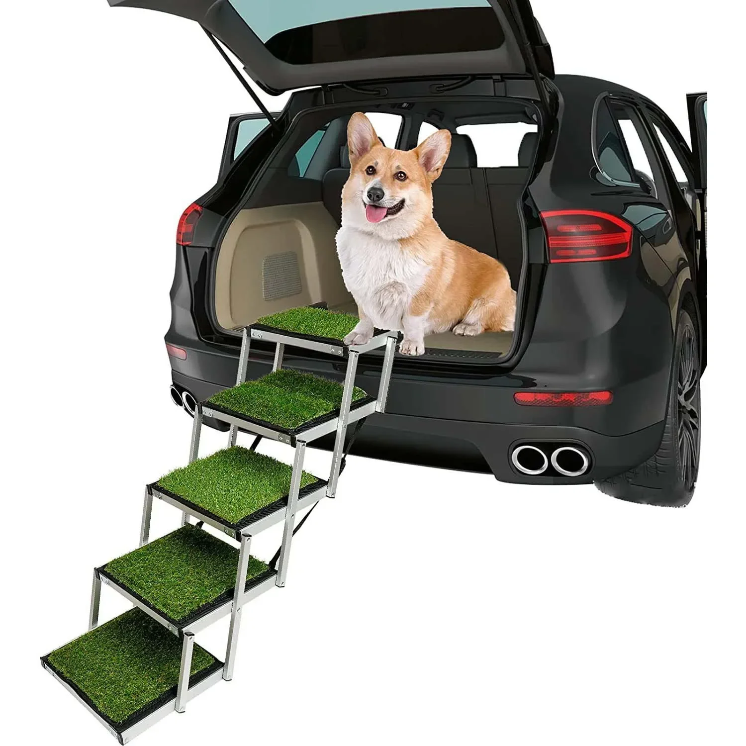 Spot cross-border hot-selling dog car ladder artificial turf pet large dog stairs outdoor foldable SUV
Spot cross-border hot-selling dog car ladder artificial turf pet large dog stairs outdoor foldable SUV