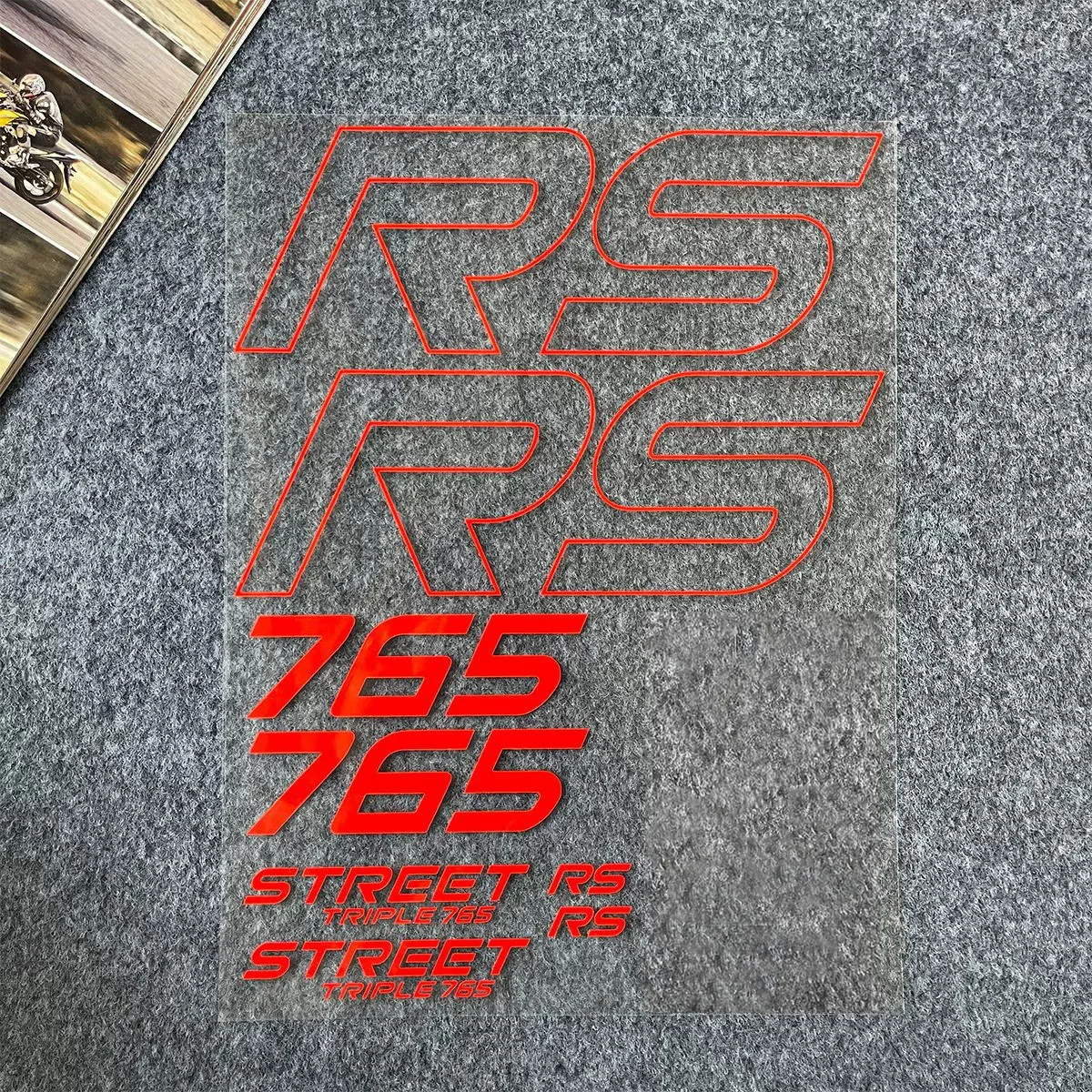 Reflective RS 765RS Stickers Waterproof Vinyl Decals, Motorcycle Modification Decor Accessories for Triumph STREET TRIPLE 765 RS
Reflective RS 765RS Stickers Waterproof Vinyl Decals, Motorcycle Modification Decor Accessories for Triumph STREET TRIPLE 765 RS