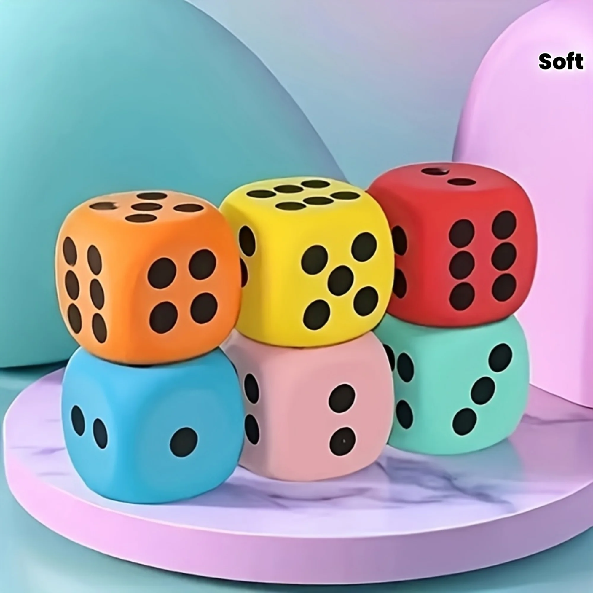 3pcs Random Mixed Color EVA Soft Foam Dice Set - Safe Non-Toxic Polyurethane Foam Dice with Smooth Edges - Great for Parties
3pcs Random Mixed Color EVA Soft Foam Dice Set - Safe Non-Toxic Polyurethane Foam Dice with Smooth Edges - Great for Parties