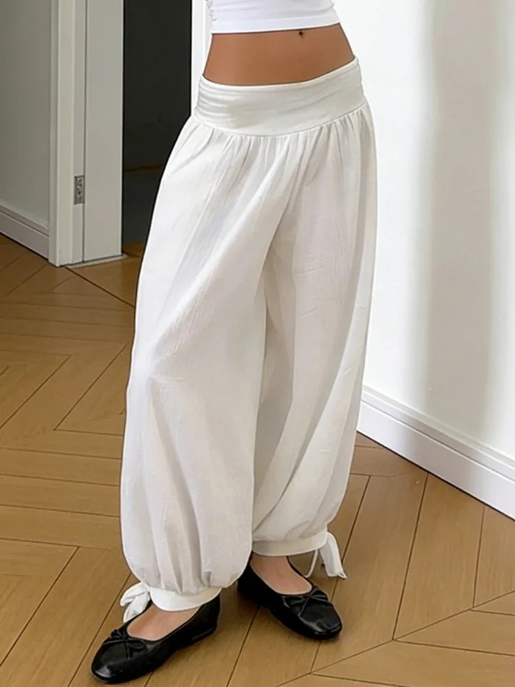 Oniflyme Casual Chic Loose High Waist Women Lantern Pants White Elastic Waist Pleated Wide Leg Pants Spring Streetwear Trousers
Oniflyme Casual Chic Loose High Waist Women Lantern Pants White Elastic Waist Pleated Wide Leg Pants Spring Streetwear Trousers