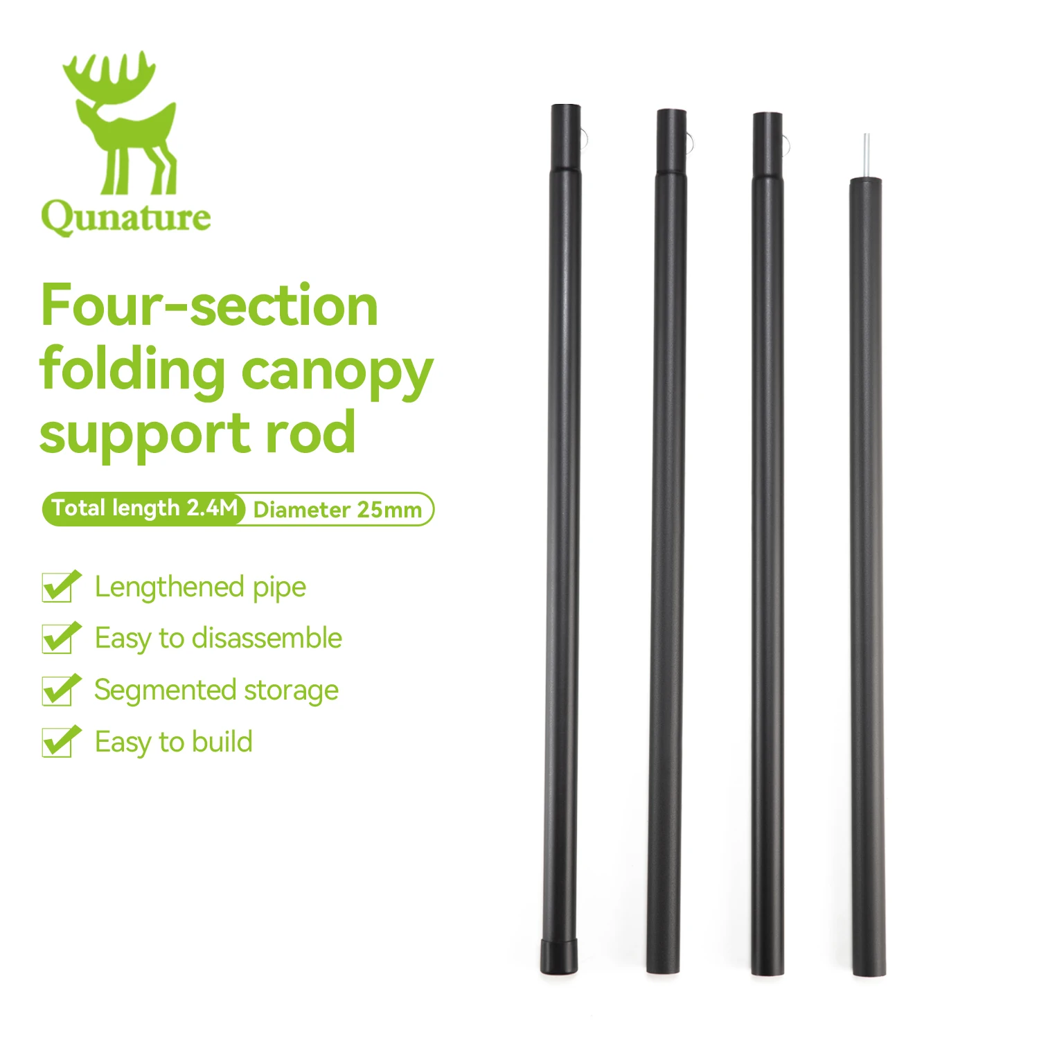 Qunature Camping Canopy Support Pole Thickened Telescopic Tent Pole Stable Camping Sunshade Shelter Bracket Equipment Big Sale
Qunature Camping Canopy Support Pole Thickened Telescopic Tent Pole Stable Camping Sunshade Shelter Bracket Equipment Big Sale