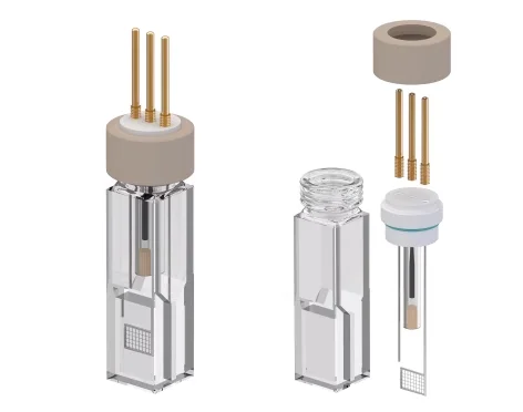 K003 Miniature All Quartz Spectroelectrochemical Cell Electrodes Sold Separately
K003 Miniature All Quartz Spectroelectrochemical Cell Electrodes Sold Separately