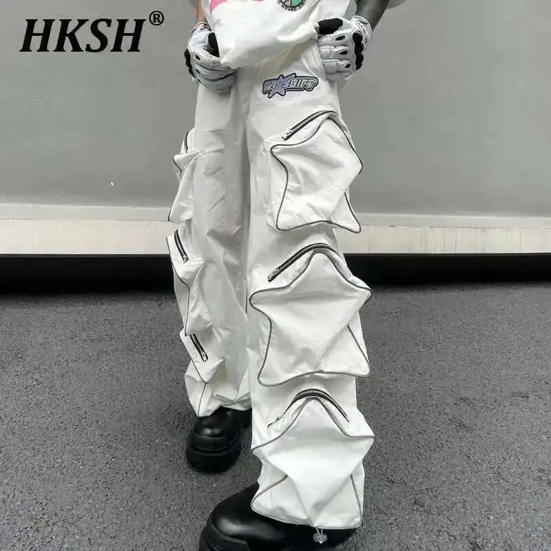 HKSH Men's Tide Punk Niche Dark Silhouette Pentagram Three-dimensional Patch Pocket Reflective Casual Straight Chic Pants HK2377
HKSH Men's Tide Punk Niche Dark Silhouette Pentagram Three-dimensional Patch Pocket Reflective Casual Straight Chic Pants HK2377