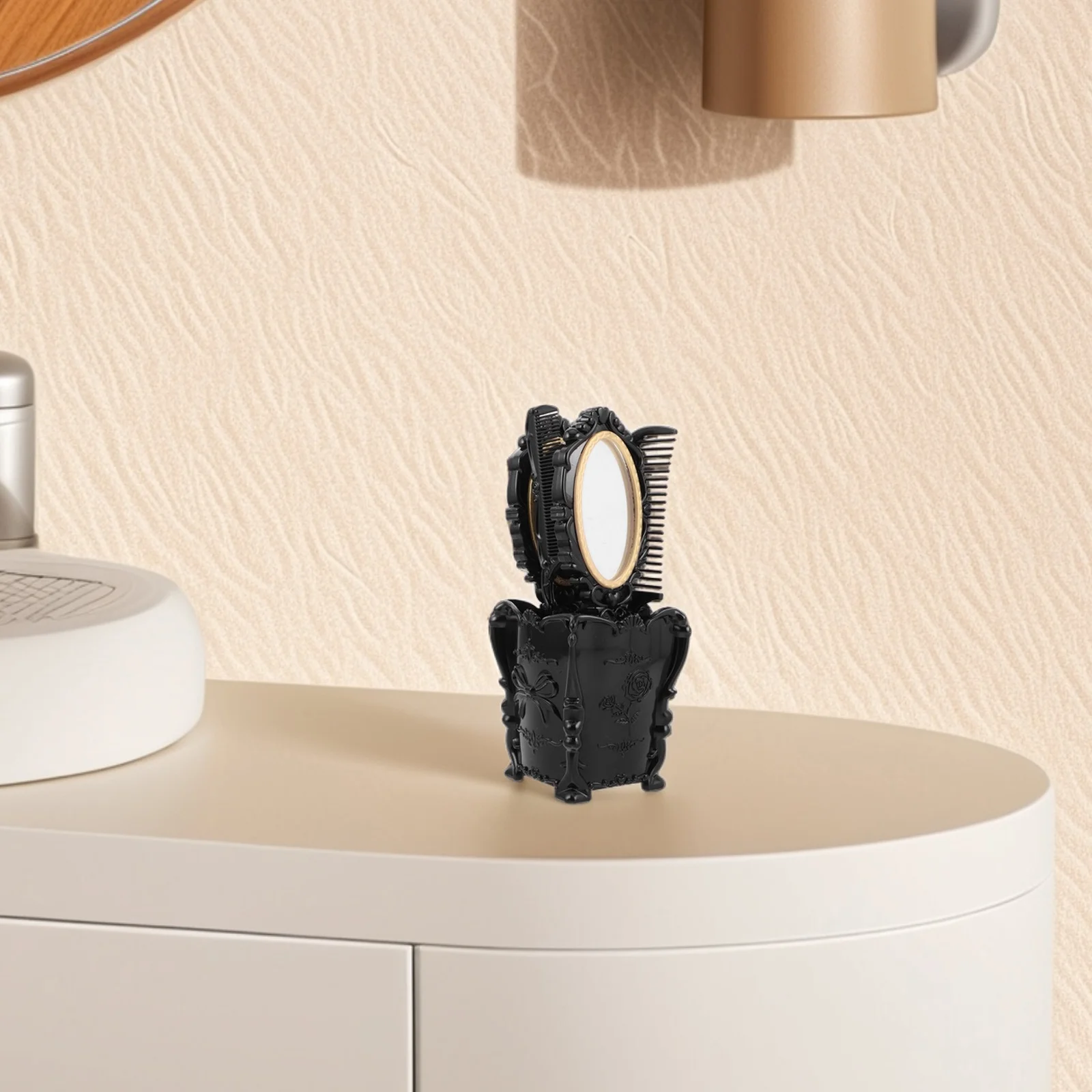 Elegant Vintage Makeup Comb Set with Mirror for Women Handheld Round Mirror Wide Tooth Detangling Combs for Home Office Travel
Elegant Vintage Makeup Comb Set with Mirror for Women Handheld Round Mirror Wide Tooth Detangling Combs for Home Office Travel