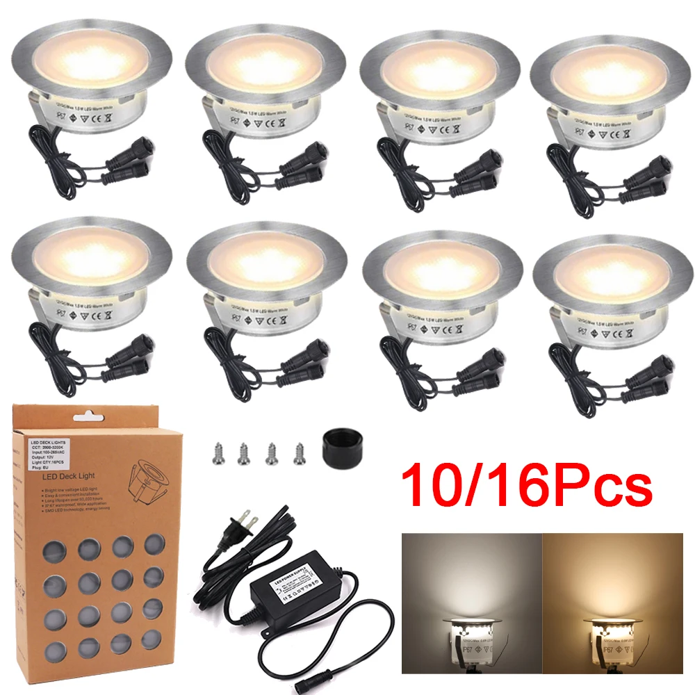 10 16PCS LED Deck Lights IP67 Waterproof Underground Bulb 12V Recessed Garden Stair Buried Yard Lights Warm White/Natural White
10 16PCS LED Deck Lights IP67 Waterproof Underground Bulb 12V Recessed Garden Stair Buried Yard Lights Warm White/Natural White
