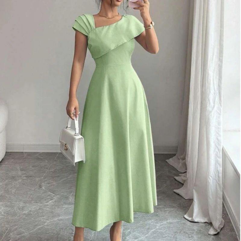 2026 Summer Hot Selling New Pleated Elegant Mid to Long Waist Solid Color Dress for Women
2026 Summer Hot Selling New Pleated Elegant Mid to Long Waist Solid Color Dress for Women