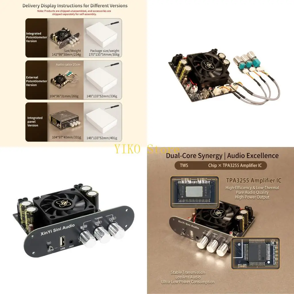 K32C Professional Mono Sound Amplifier Board Bluetooth-compatible TPA3255 Power Amplifier Board For Speaker Accessories
K32C Professional Mono Sound Amplifier Board Bluetooth-compatible TPA3255 Power Amplifier Board For Speaker Accessories