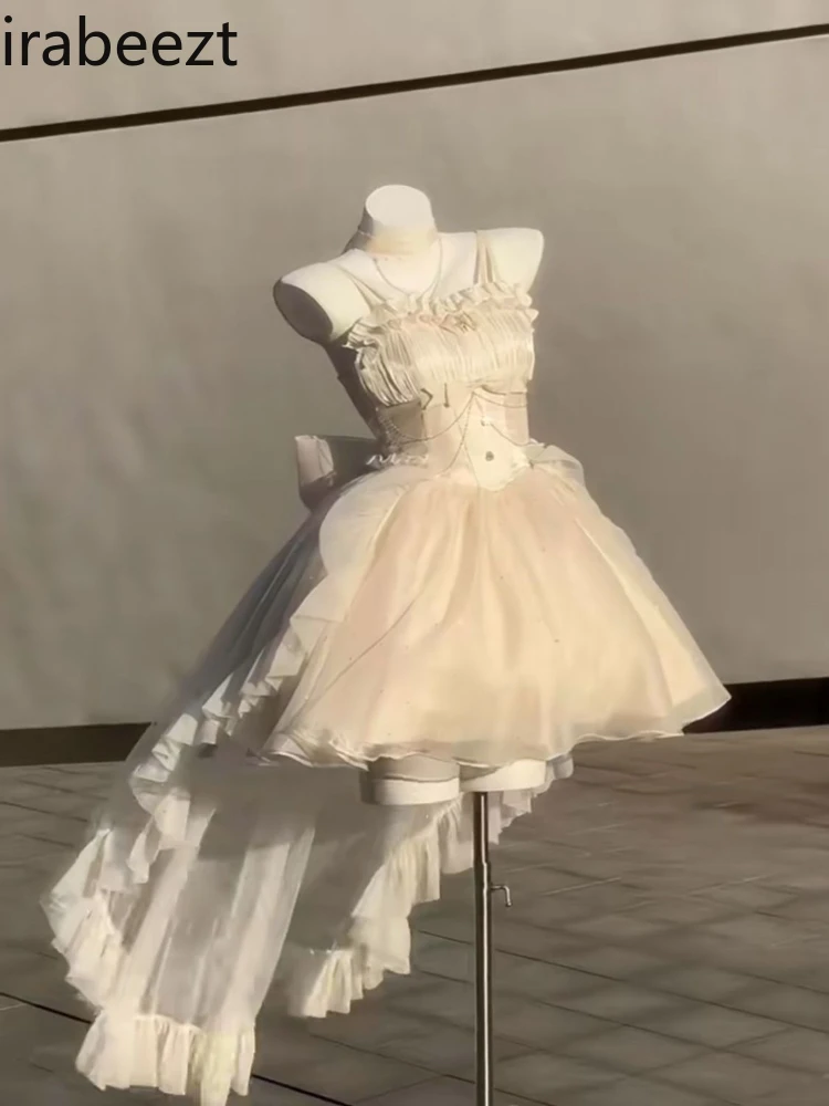 Summer French Chic Petite Romantic Ruffled Off-Shoulder Dress with Shimmering Tulle Skirt & Waist Belt for Women
Summer French Chic Petite Romantic Ruffled Off-Shoulder Dress with Shimmering Tulle Skirt & Waist Belt for Women