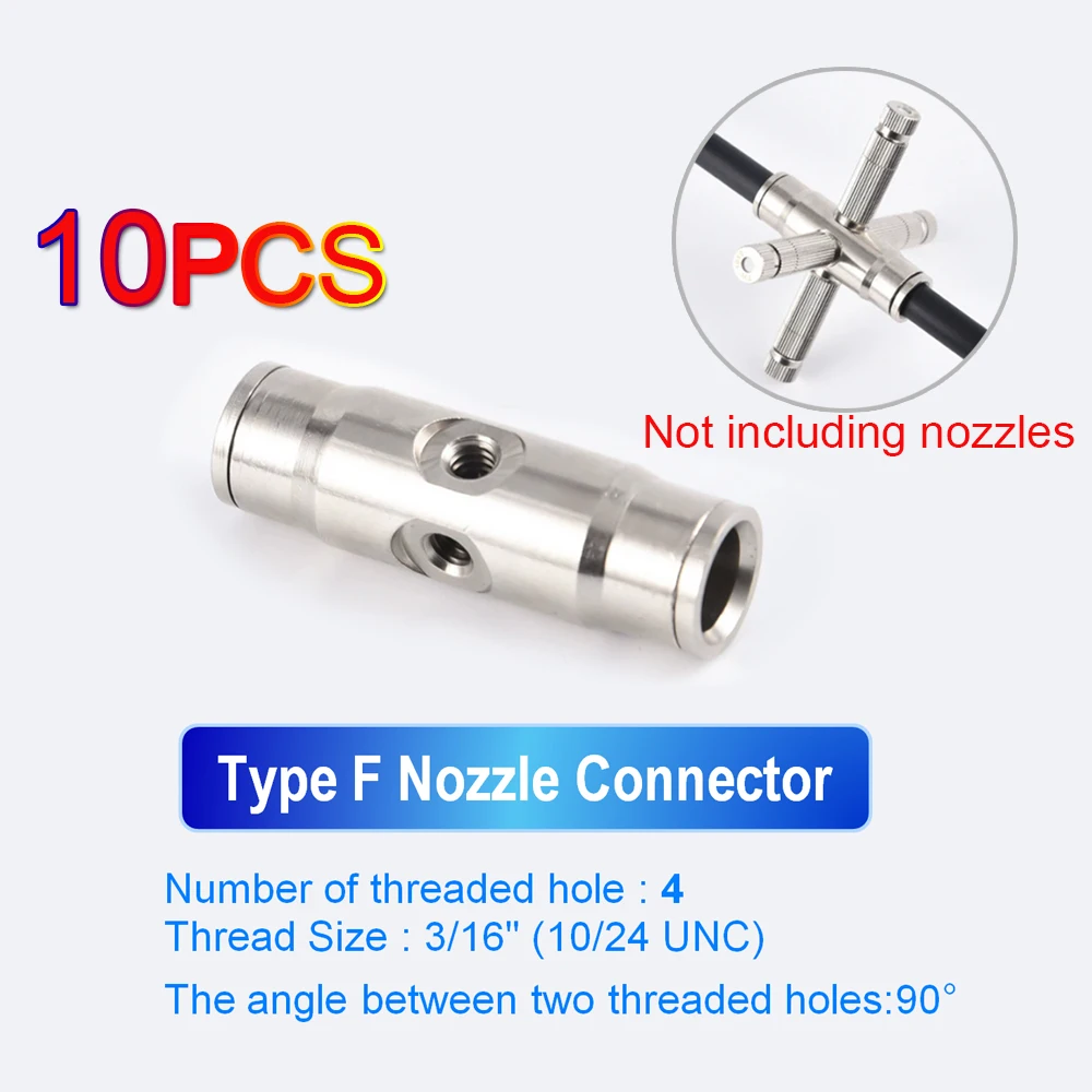 10PCS 3/8'' 9.52MM High Pressure Slip Lock Connectors For Misting Cooling System Parts 10/24UNC 3/16" Thread 1/2/3/4 spray holes
10PCS 3/8'' 9.52MM High Pressure Slip Lock Connectors For Misting Cooling System Parts 10/24UNC 3/16" Thread 1/2/3/4 spray holes