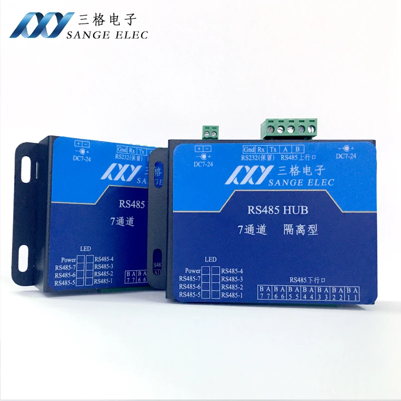 7-way RS485 / 232 hub photoelectric isolation industrial communication extension division repeater 1 in 7 out
7-way RS485 / 232 hub photoelectric isolation industrial communication extension division repeater 1 in 7 out