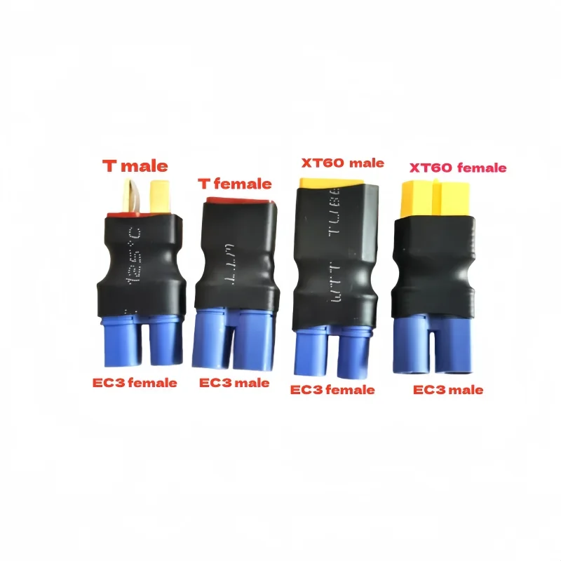 Lithium battery adapter, EC3 to XT60, EC3 to T plug, male to female, female to male, adapter
Lithium battery adapter, EC3 to XT60, EC3 to T plug, male to female, female to male, adapter