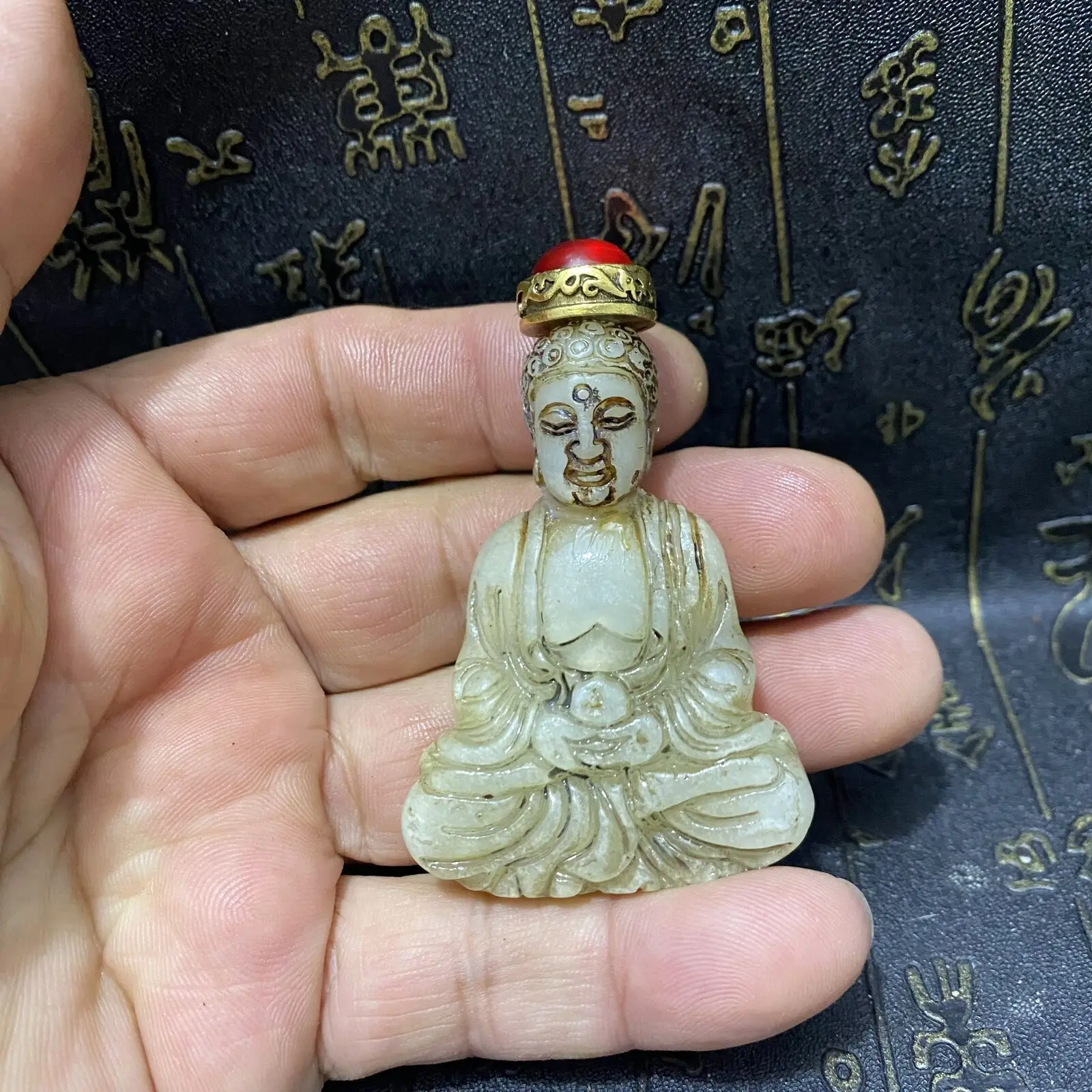 Old Chinese Natural Hetian Jade Hand-carved Exquisite Pendants , Snuff Bottle
Old Chinese Natural Hetian Jade Hand-carved Exquisite Pendants , Snuff Bottle