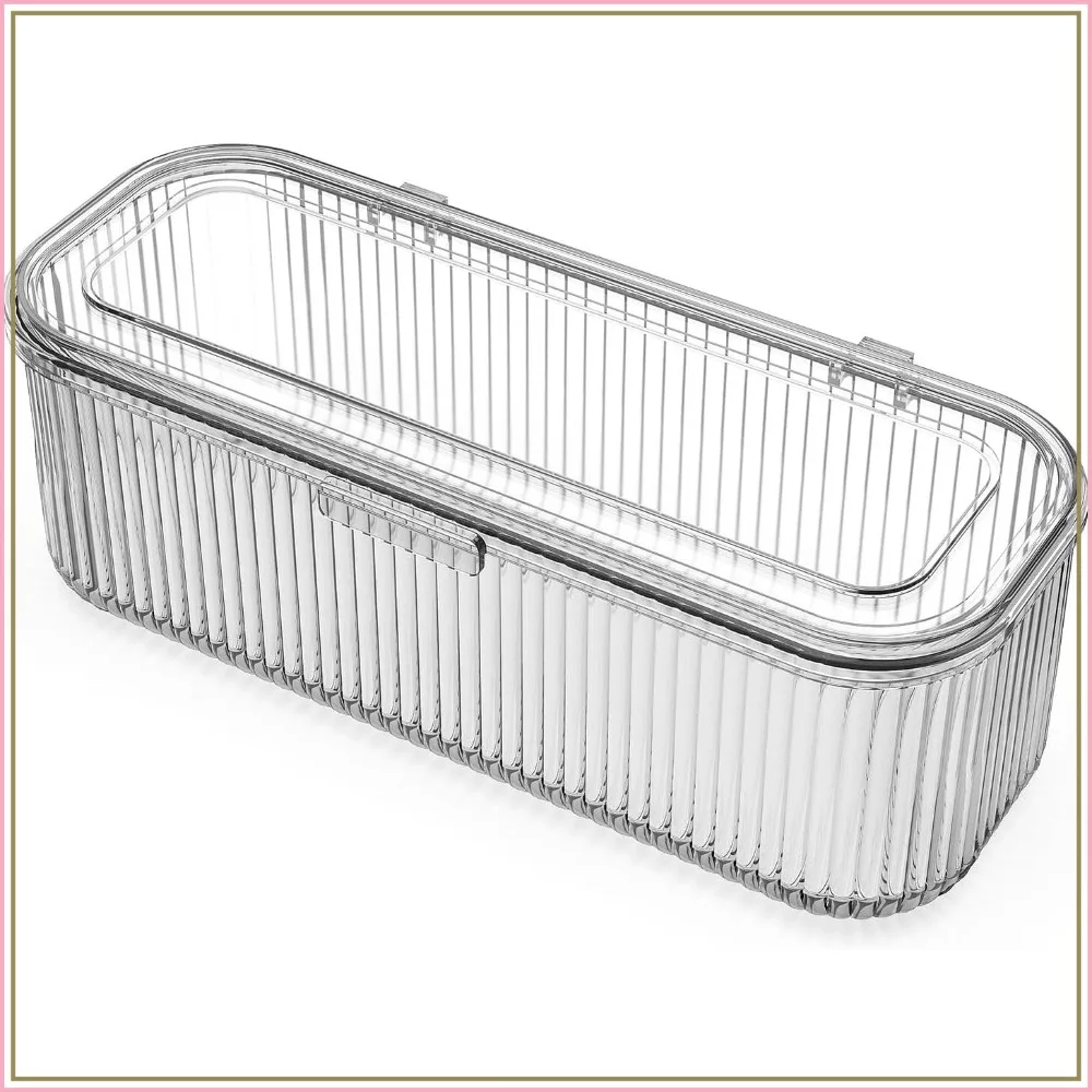 Makeup Brush Holder Organizer, Clear Cosmetic Storage Case with Lid for Vanity, Dustproof Sponge Holder, 1 Pack
Makeup Brush Holder Organizer, Clear Cosmetic Storage Case with Lid for Vanity, Dustproof Sponge Holder, 1 Pack