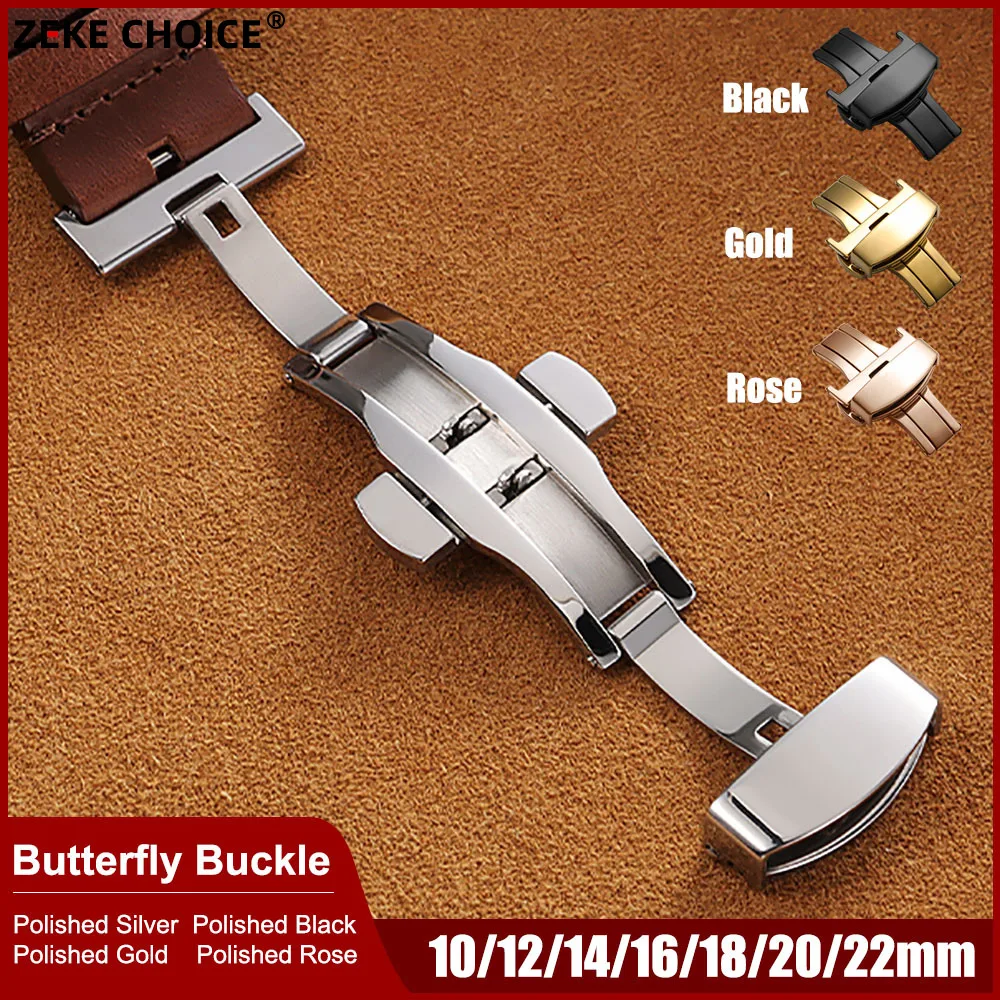 10mm 12mm 14mm 16mm 18mm 20mm 22mm Deployment Buckle Double Click Stainless Steel Clasp Strap for Watch Band Butterfly Clasp
10mm 12mm 14mm 16mm 18mm 20mm 22mm Deployment Buckle Double Click Stainless Steel Clasp Strap for Watch Band Butterfly Clasp