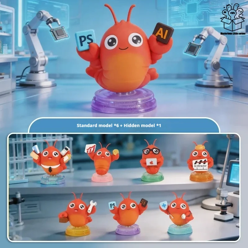 Kawai ai Wobble Lobster Blind Box Trendy Model Collectible Figurine Home Office Desktop Decoration Toy Gift For Adult Collectors
Kawai ai Wobble Lobster Blind Box Trendy Model Collectible Figurine Home Office Desktop Decoration Toy Gift For Adult Collectors
