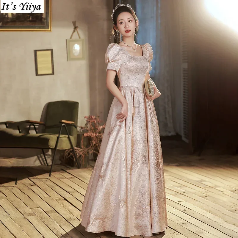 It's Yiiya Customized Evening Dress Champagne Square Collar A-Line Lace Up Floor-Length Plus size Woman Party Formal Gown A2744
It's Yiiya Customized Evening Dress Champagne Square Collar A-Line Lace Up Floor-Length Plus size Woman Party Formal Gown A2744